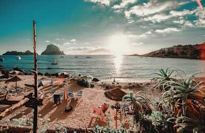 View of Cala d'Hort Beach, Ibiza