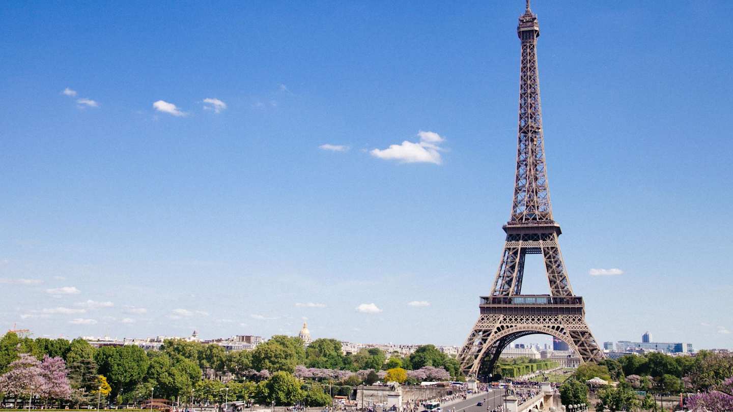 A view of the Eiffel Tower and surrounding areas, Paris
