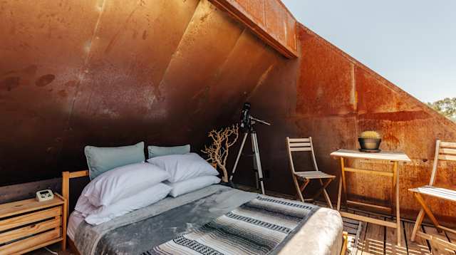 Outdoor stargazing bedroom in Desert Saga