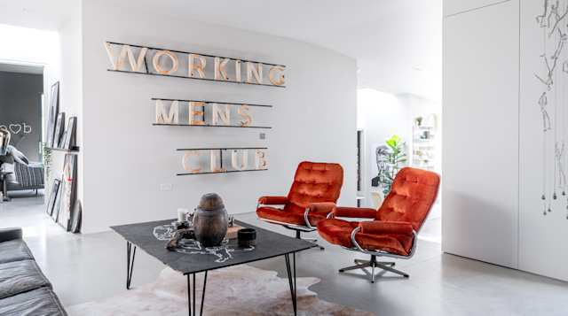 Deborah's favourite velvet chairs in 'The Early Risers', Devon