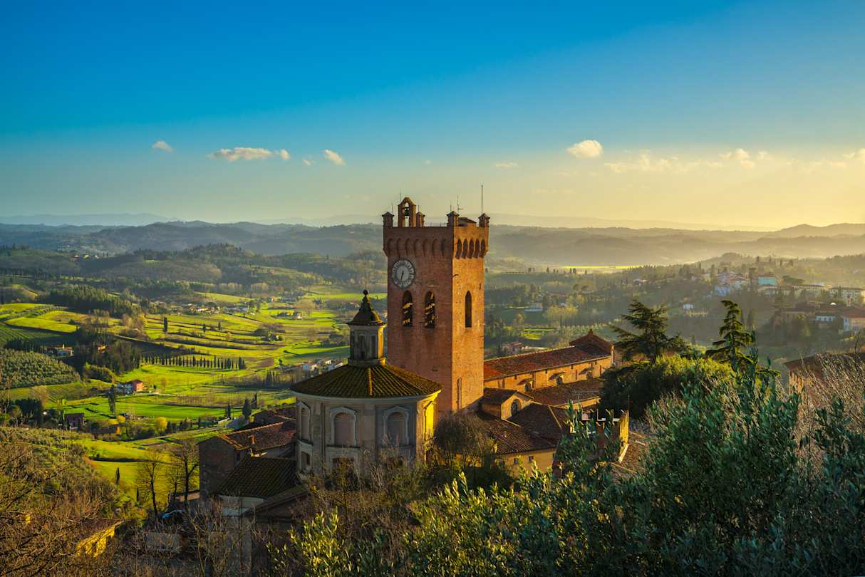 San Miniato bell tower of the cathedral. Pisa, Tuscany
