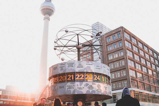 people walking near TV tower in Berlin