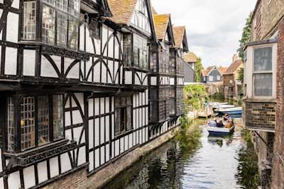 Punting tour in Canterbury, Kent, England