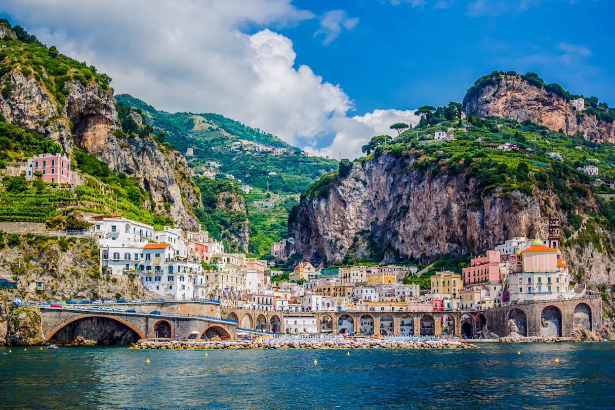 View of the town, mountains and the Amalfi Coast, Sorrento