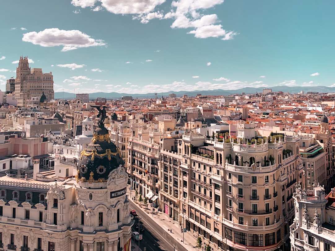 Madrid skyline from a rooftop