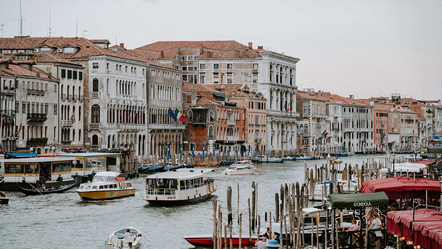 Venice, Italy, Canal, Buildings, Gondola, Pier