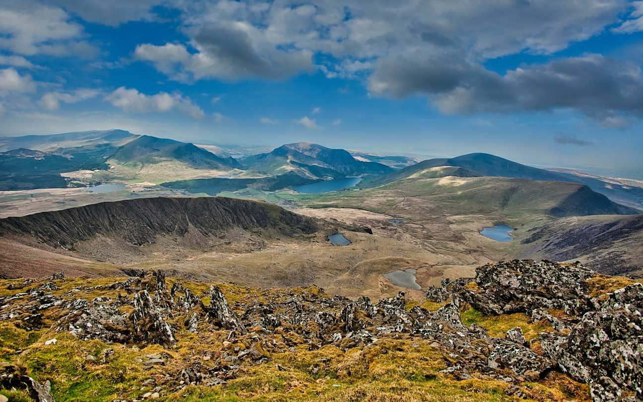 Mountains in Snowdon, Caernarfon, Wales, UK
