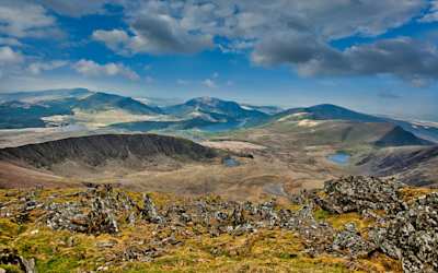Mountains in Snowdon, Caernarfon, Wales, UK