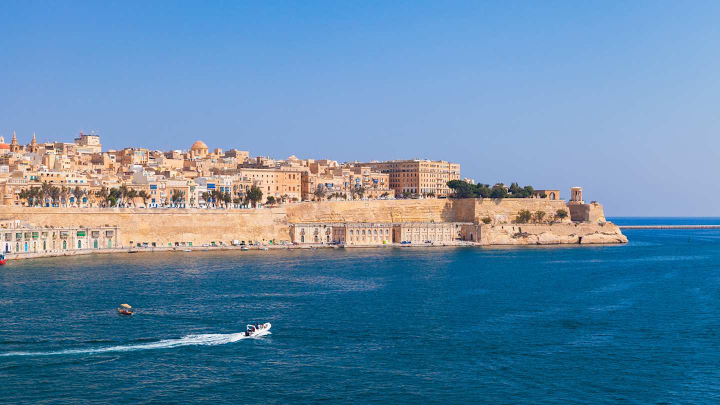 Coastal view of Valletta, Malta