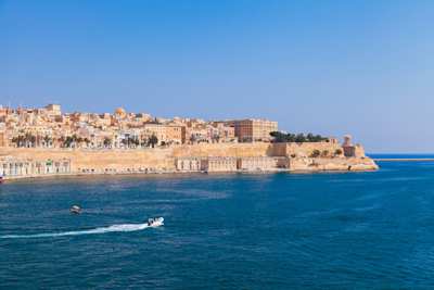 Coastal view of Valletta, Malta