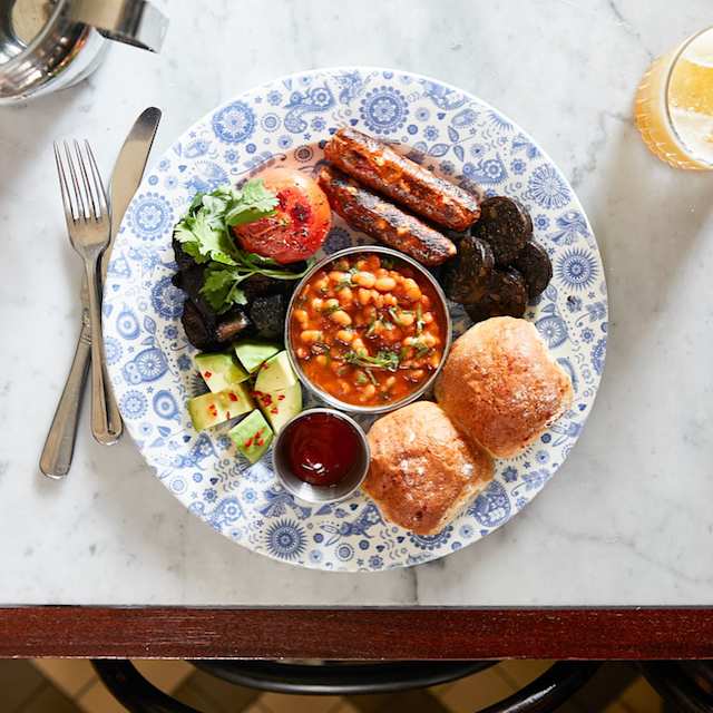 Breakfast dish at Dishoom, London