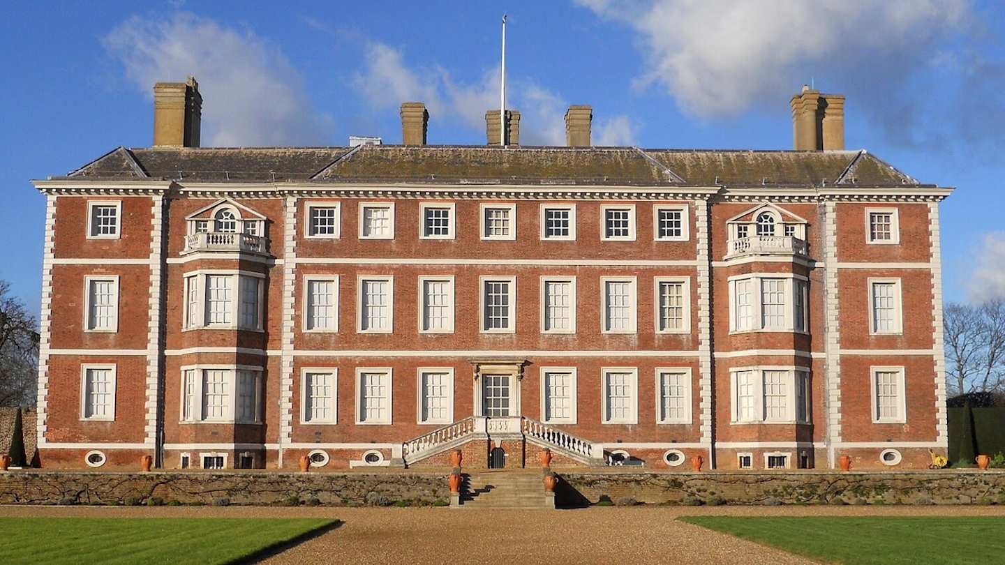 Exterior of a grand manor house