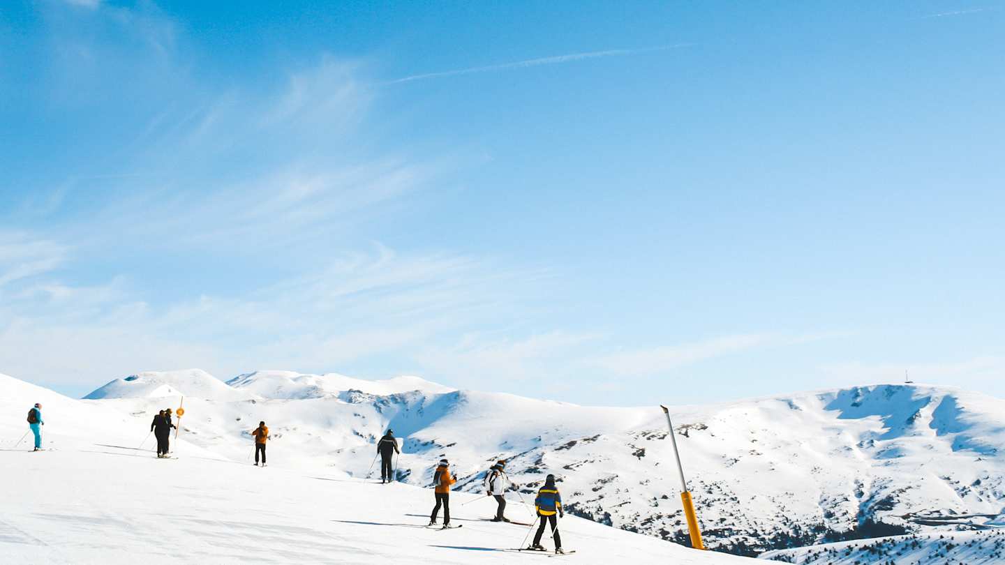 People skiing on a mountain