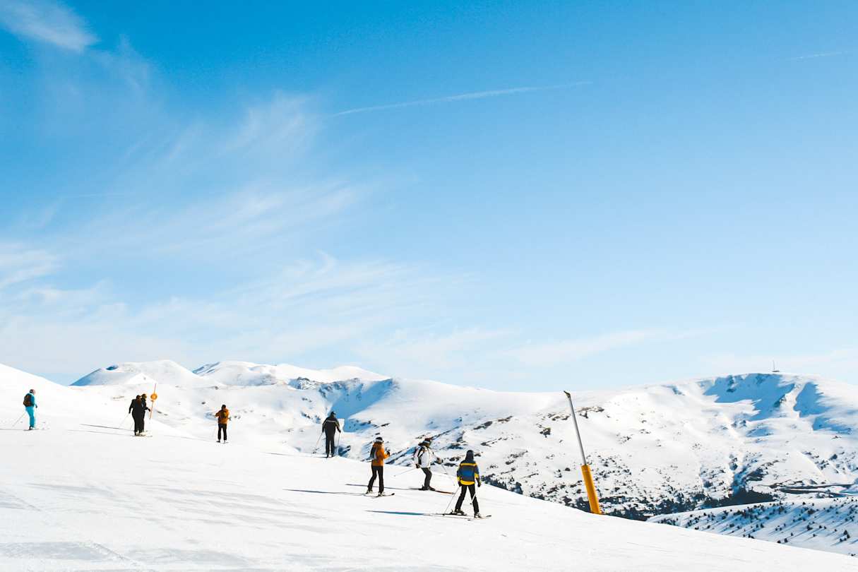 People skiing on a mountain