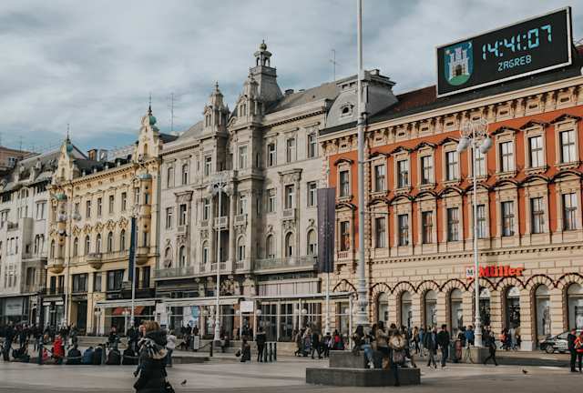 City Square in Zagreb, Croatia