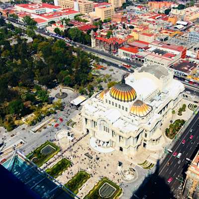 A view of Palacio de Bellas Artes from above, Centro Historico, Mexico City
