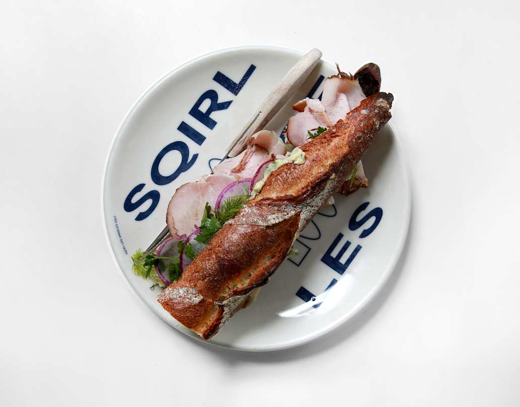 A ham and onion sandwich from Sqirl, Los Angeles