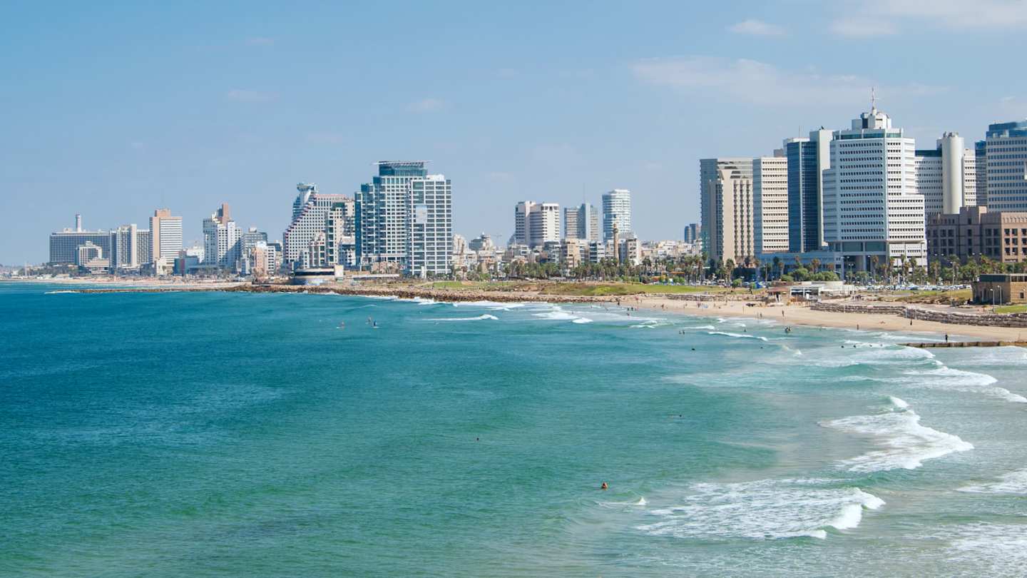 Promenade and beach in Tel Aviv