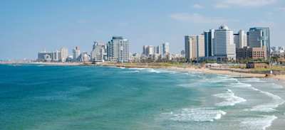 Promenade and beach in Tel Aviv