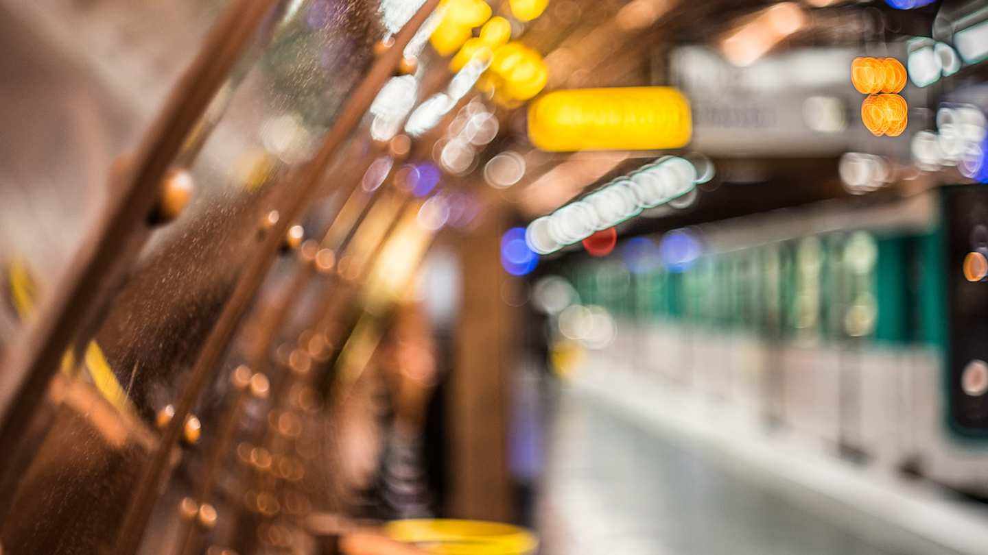 Blurred image of Paris metro station