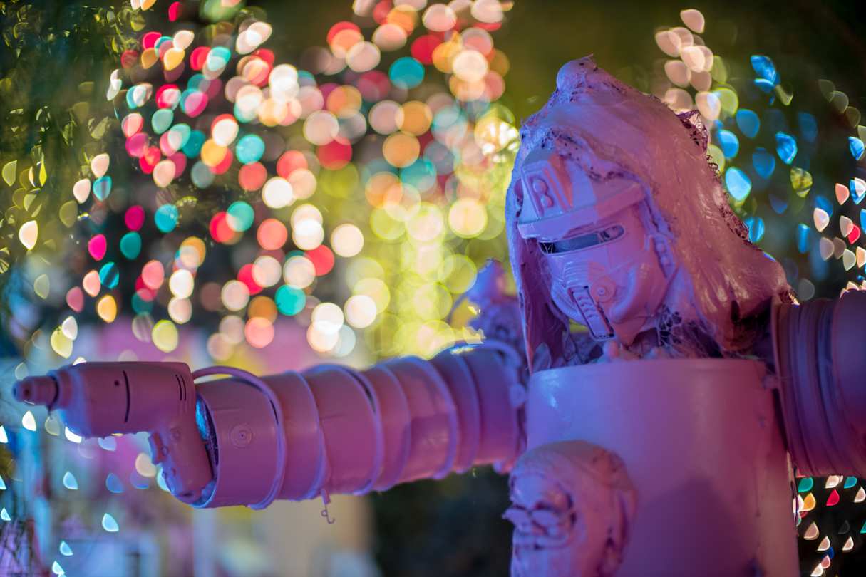 Pink Robolights in Palm Springs, California | Image by Jason Goecke is licensed under CC BY 2.0