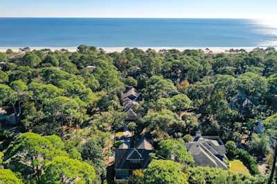 View of beach from Laughing Gull, Plum Guide home in South Carolina, USA