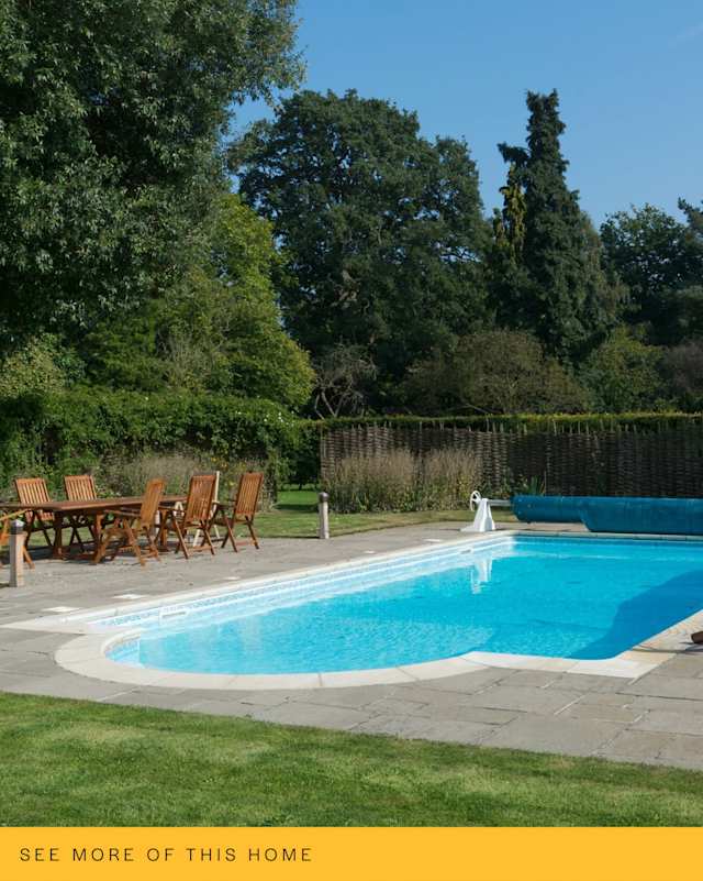 Pool and garden of Sense & Sensibility, Plum Guide home in Suffolk