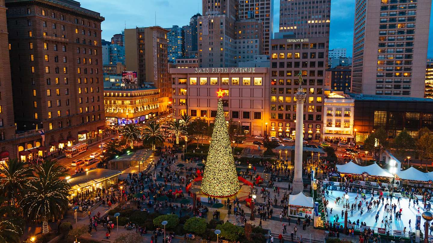 Christmas market in San Francisco, California
