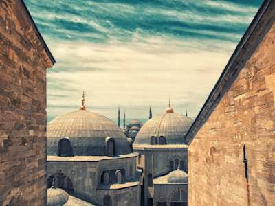 Domed rooftops of Istanbul, Turkey