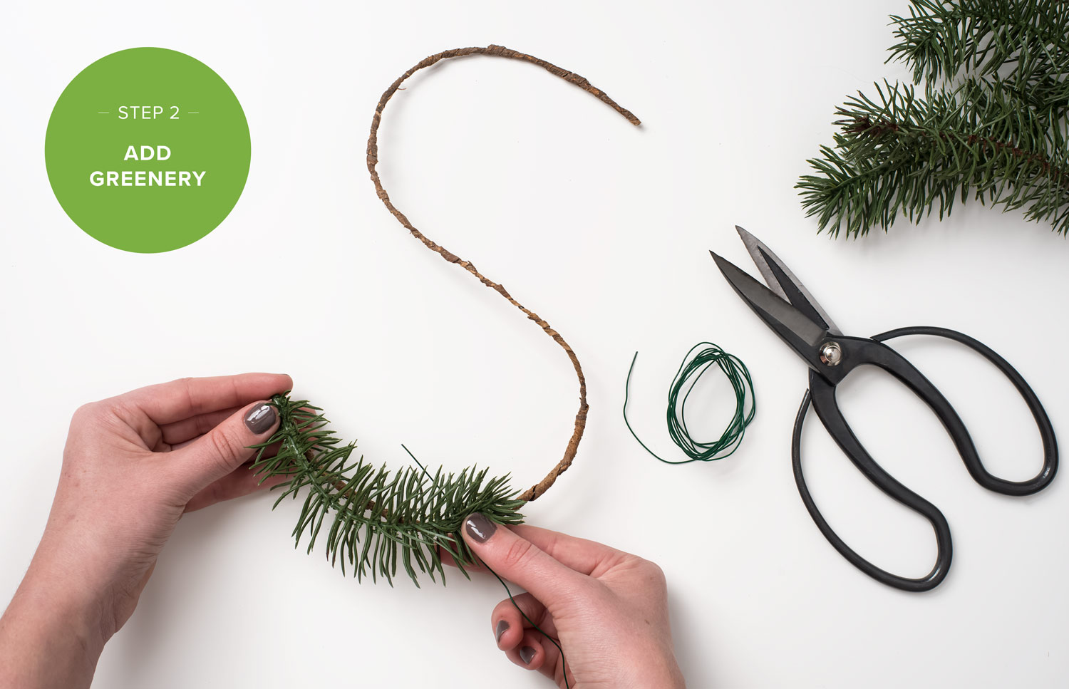 christmas garland ideas step 2