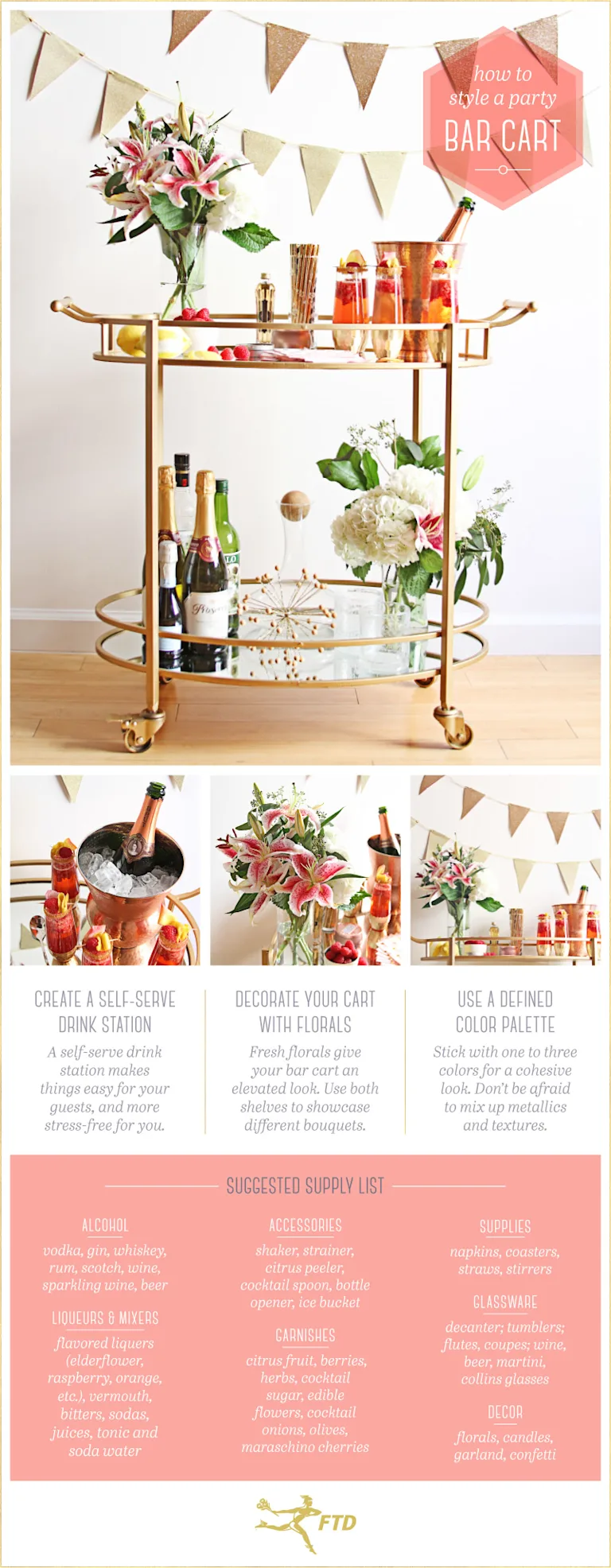 Essential Bar Cart Styling Ideas To Make Your Party Shine