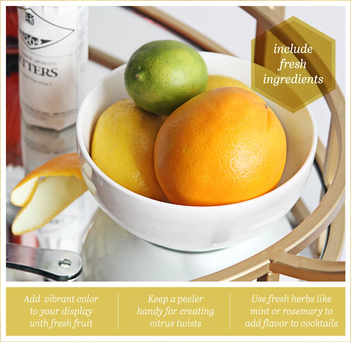 Essential Bar Cart Styling Ideas To Make Your Party Shine