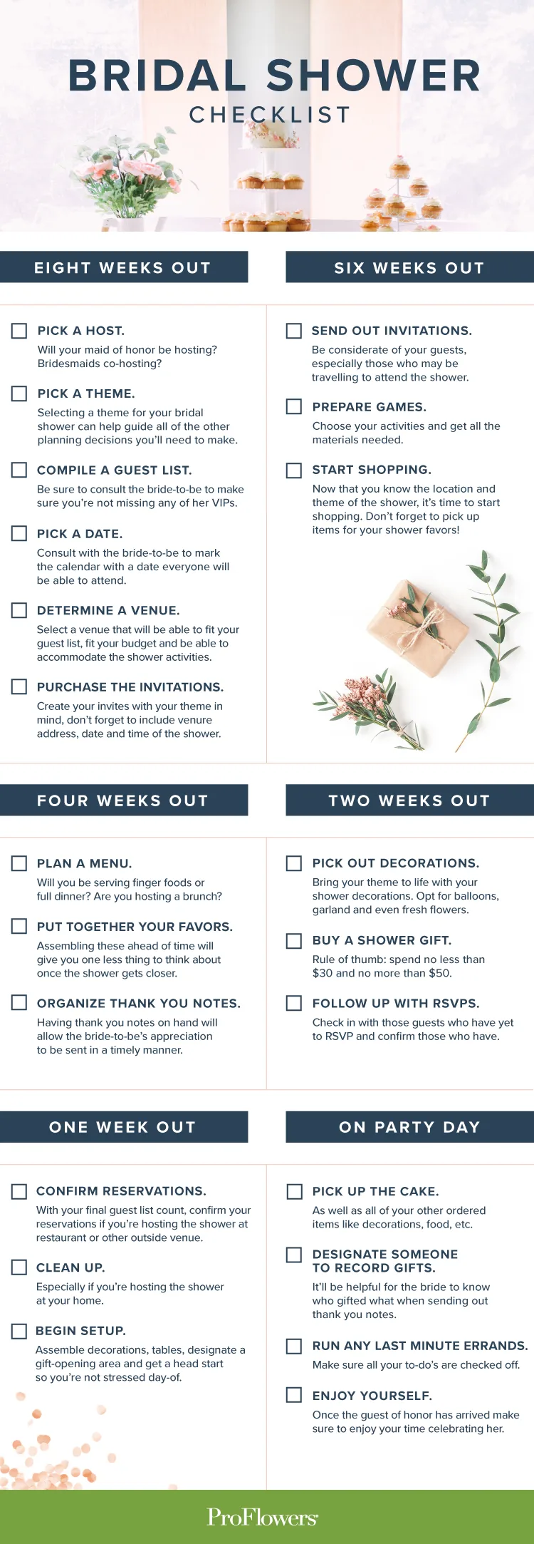 Bridal Shower Etiquette Guide and Checklist | ProFlowers
