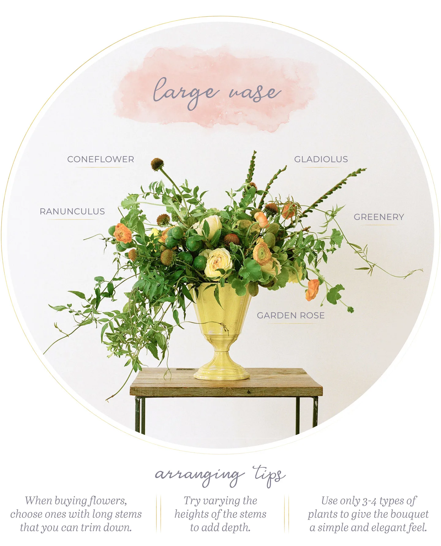 How to Arrange Flowers in a Large Vase