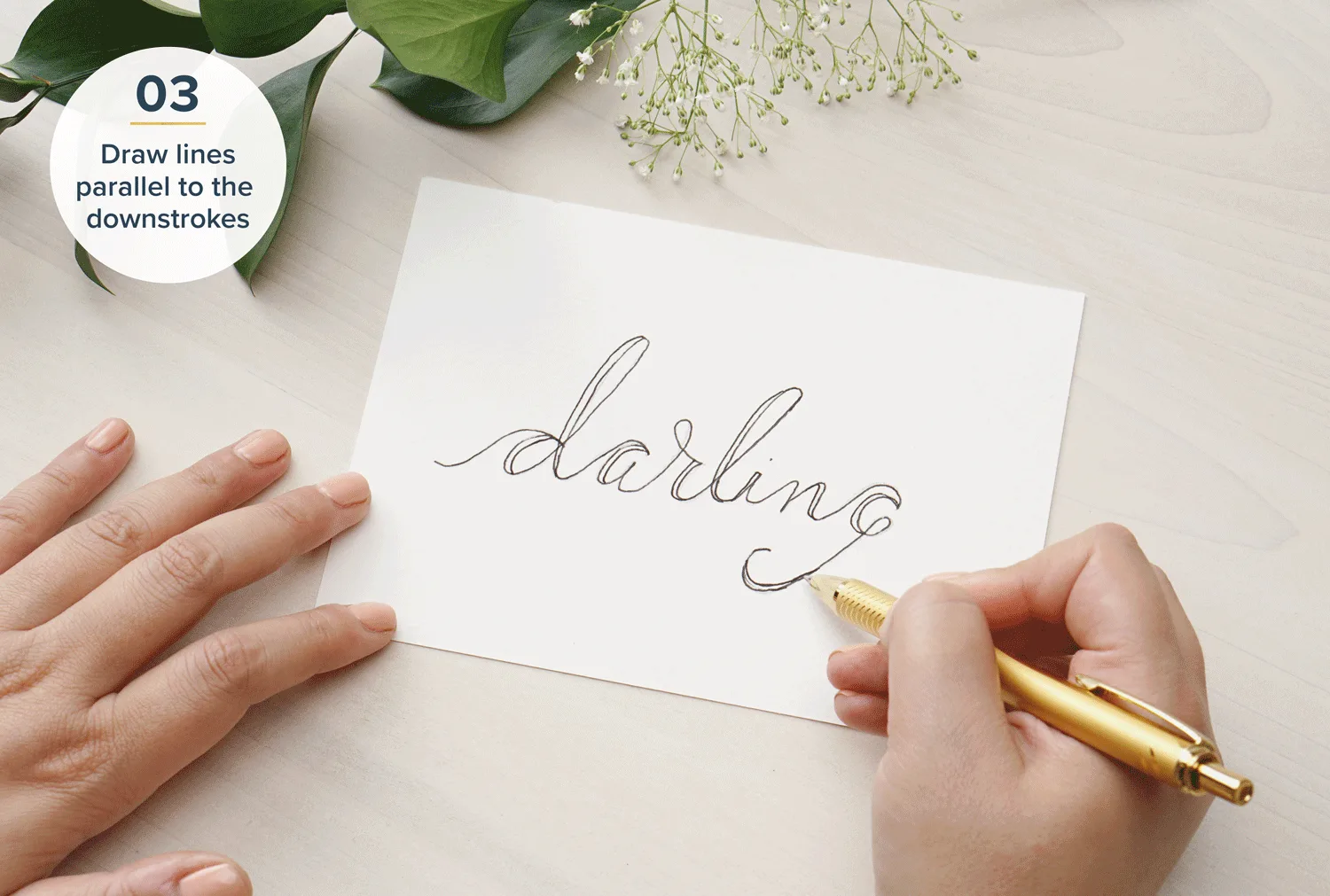 Faux Calligraphy Tutorial: 6 Simple Steps + Examples - ProFlowers Blog