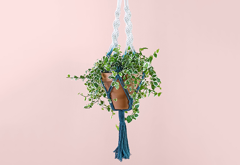 KIT Macramé Beaded Plant Hanger, DIY Macrame Plant Hanger, Plant Hanger  Pattern, Hanging Plant Kit, Macrame Plant Hanger Materials 