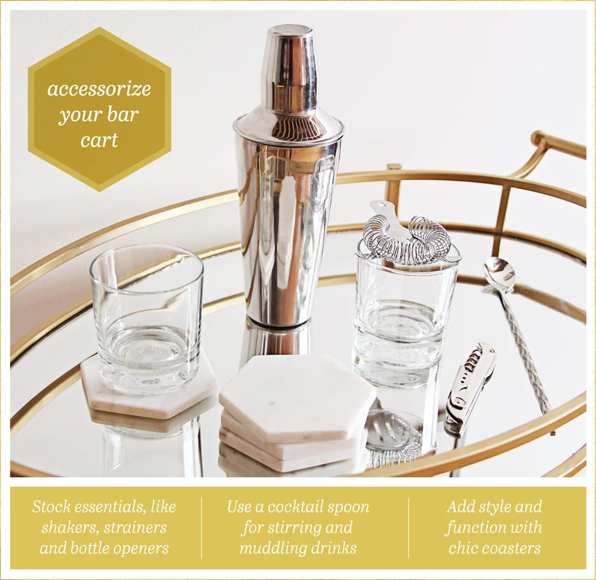 Essential Bar Cart Styling Ideas To Make Your Party Shine