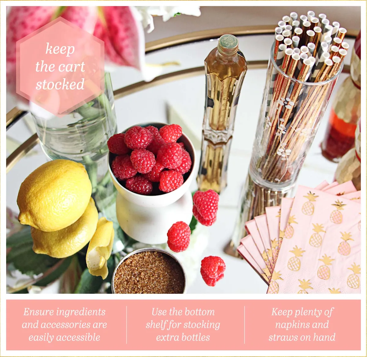 Essential Bar Cart Styling Ideas To Make Your Party Shine