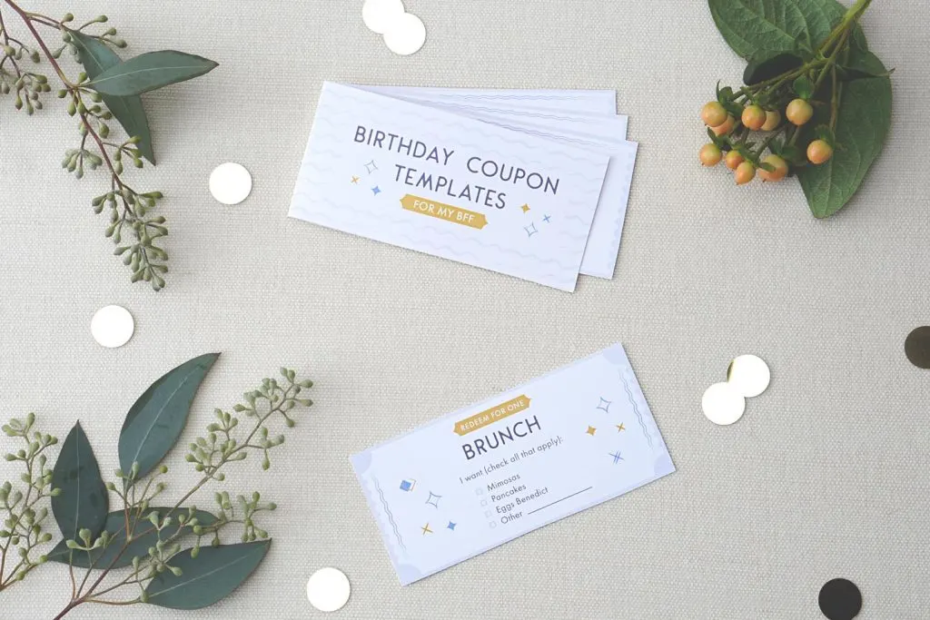 46 Printable Birthday Coupon Templates For Every Party - FTD.com