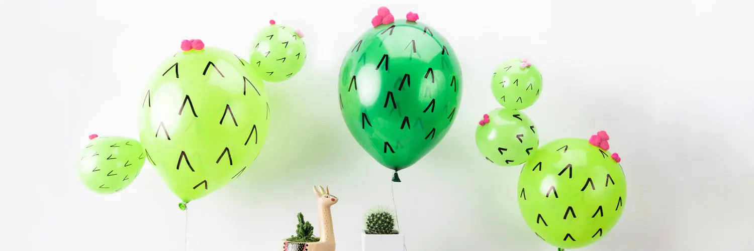 DIY Cactus Balloons + Cactus Theme Mood Boards