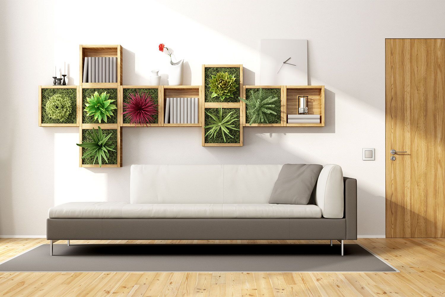 living room plant wall decor ideas