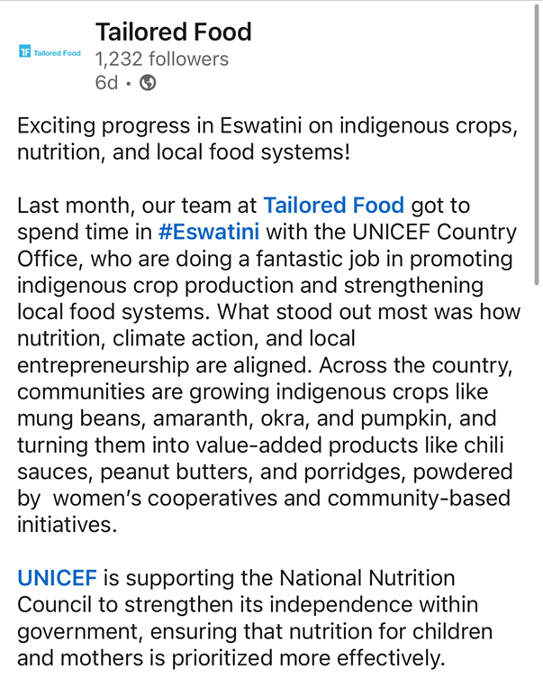 Eswatini Spotlight: Food Innovation Grounded in Tradition