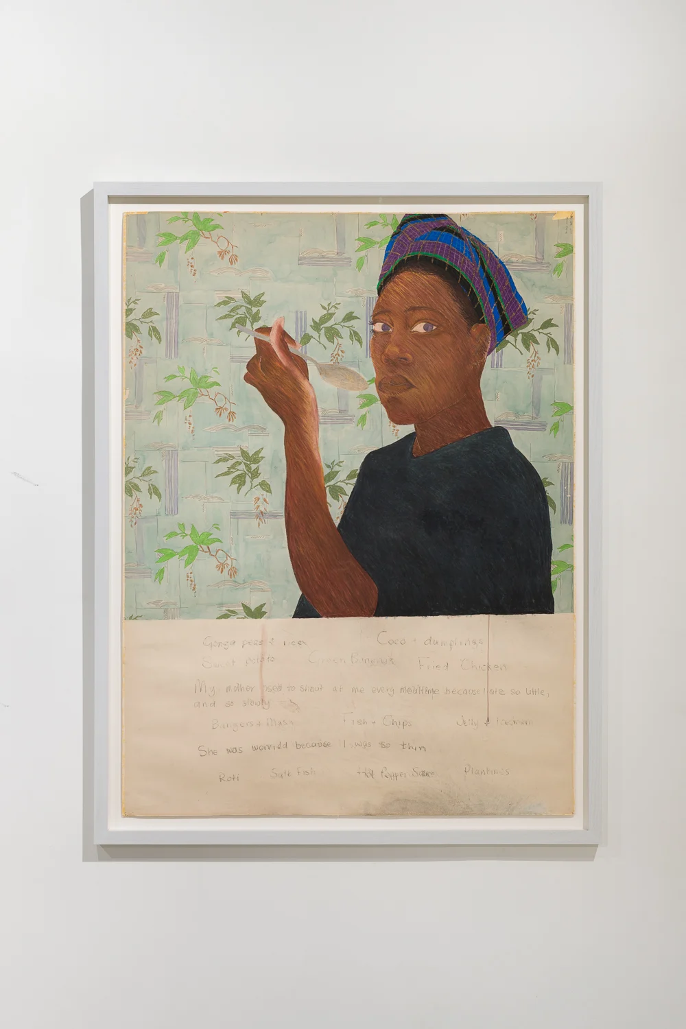 _Rice n Peas_, 1982. Pastel on paper. 137 x 102cm. Photo: Rob Harris. Courtesy ICA, London.