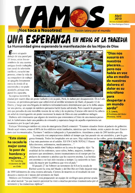 Misiones en zonas de conflicto: 2010 abril