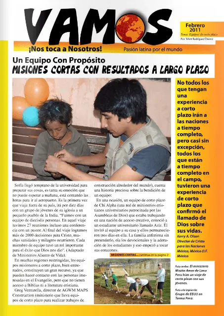 Misiones de corto plazo: 2011 febrero