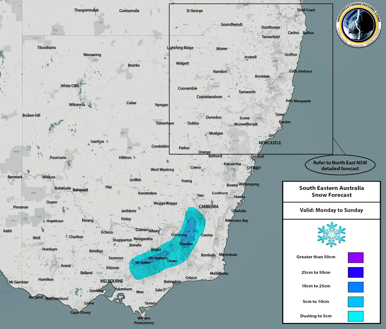 NSW December 12 to 18 Snowfall
