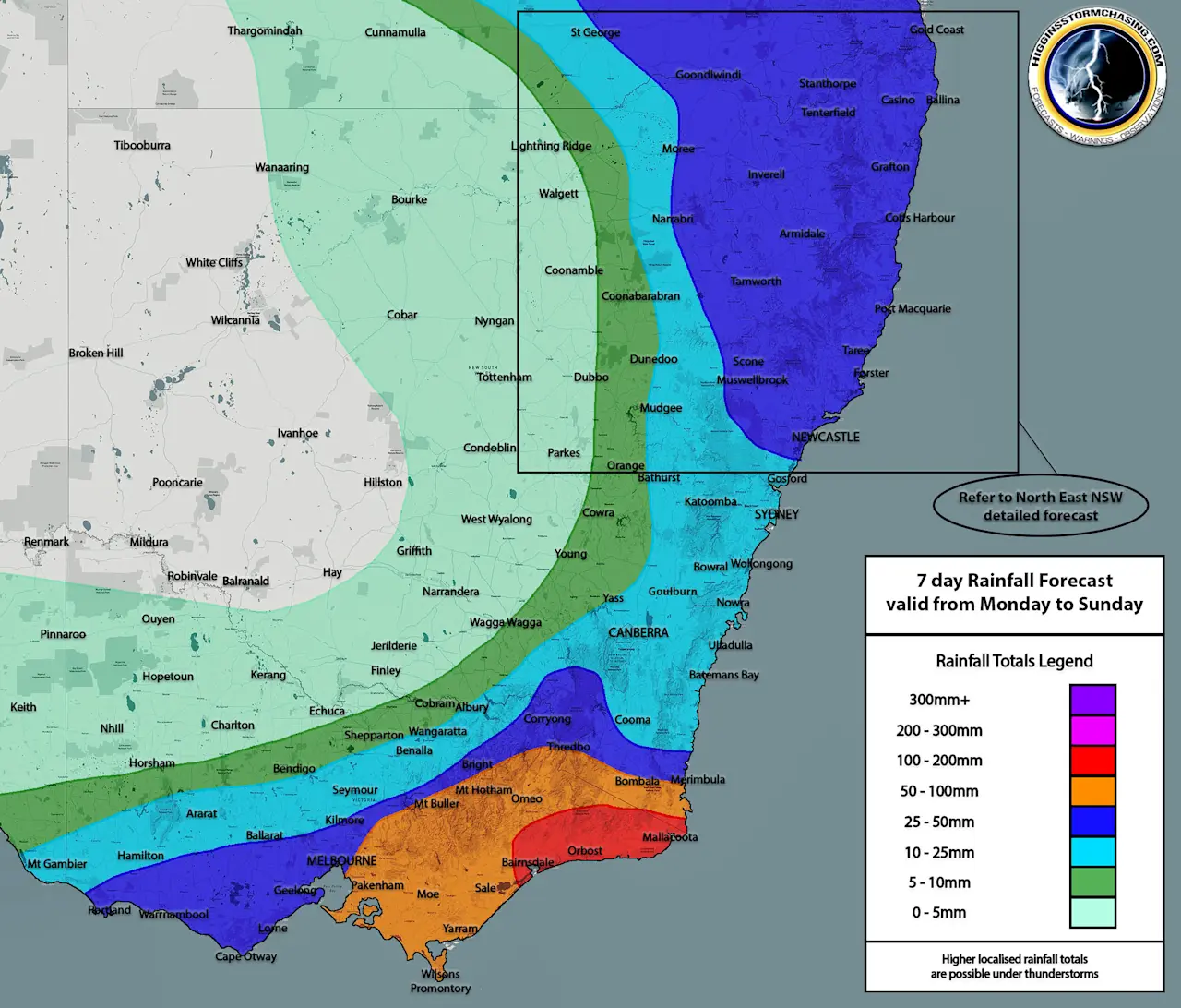 NSW December 12 to 18 Rainfall