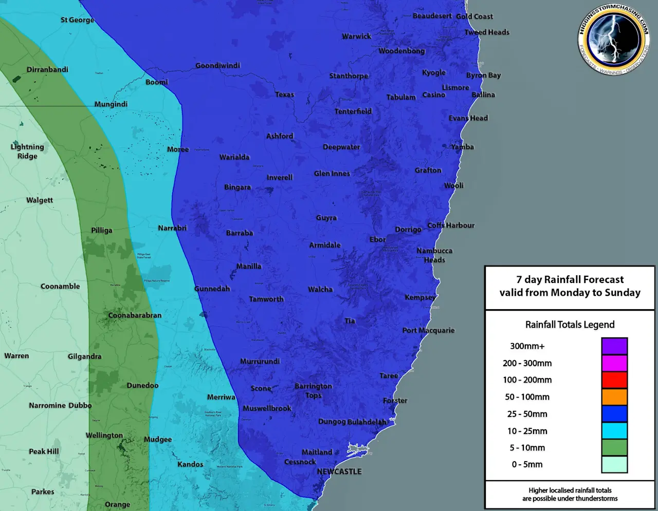 NENSW December 12 to 18 Rainfall