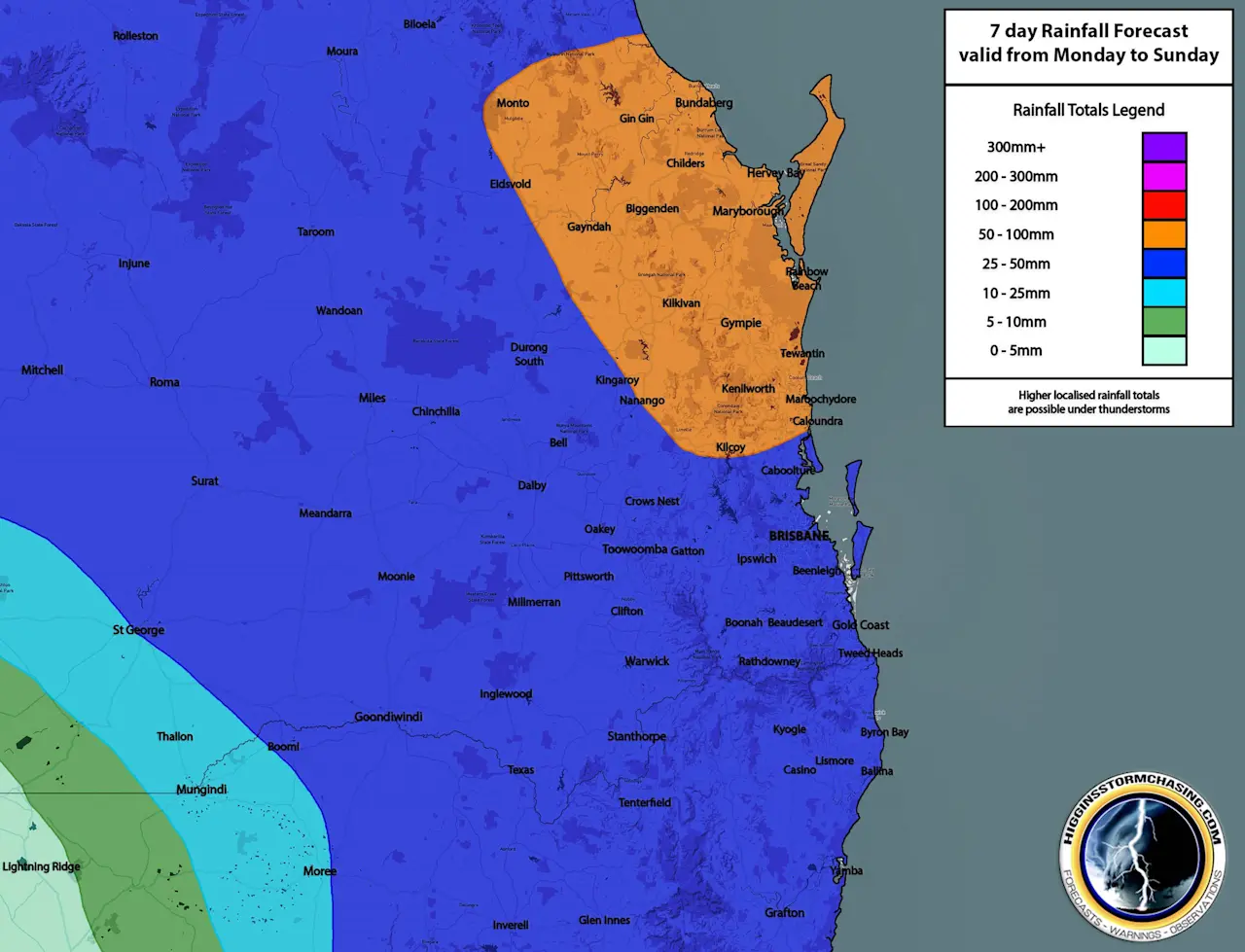 SEQ December 12th to 18th Rainfall