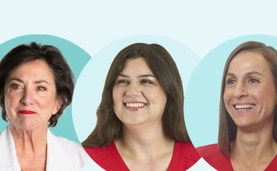 Mark and David Baiada present Colleen Thomas with an award for excellence at the 2024 bayada awards weekend